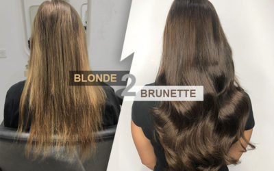 When going from blonde to brunette?
