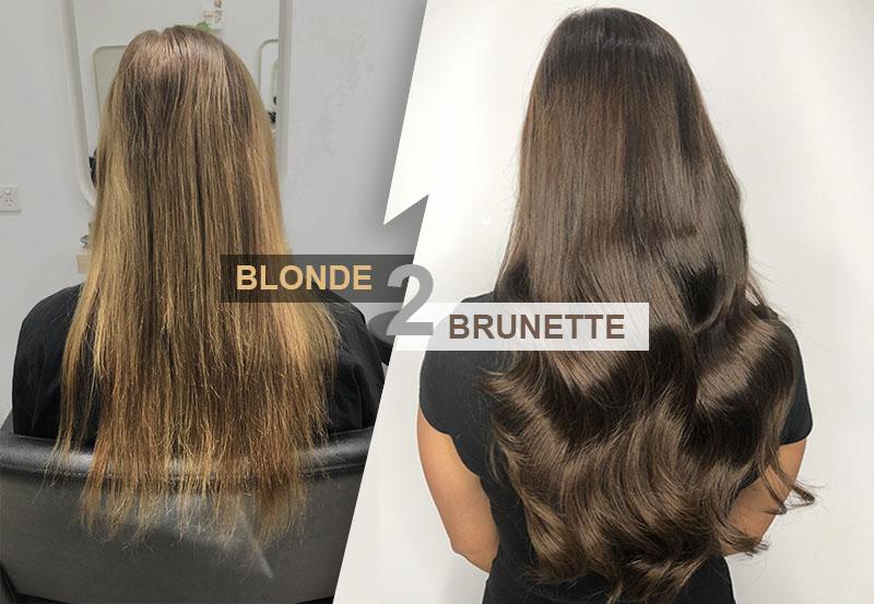 When going from blonde to brunette? - House of Lox, Sydney